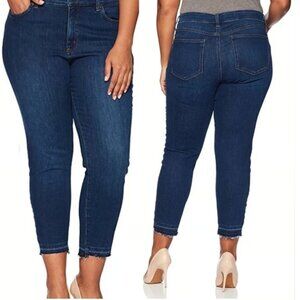 NYDJ Alina Skinny Ankle Jeans, Plus Size, with Raw Hems, 16W